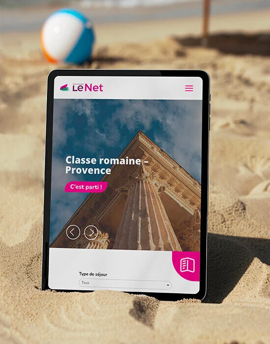 Le net_agence web azelty vannes creation site internet loisirs tourisme_Ipad 2